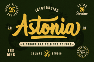 Astonia Font: A Bold Vintage Script for Handmade Brands