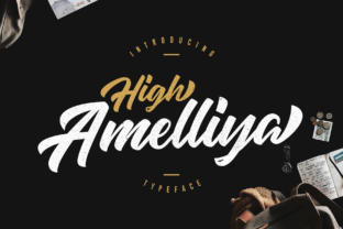 High Amelliya Brush Font for Handmade Branding and Crafts
