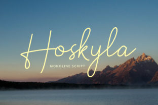Hoskyla Font: A Simple Mono-Line Script Typeface for Natural, Classy Branding