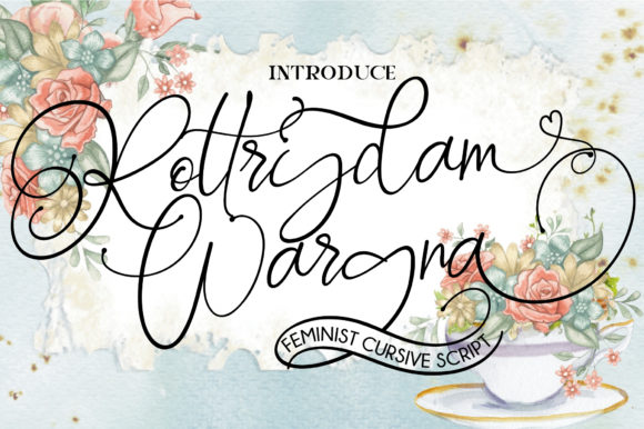 Rottrydam Wargna: A Delicate Handwritten Font for Crafters